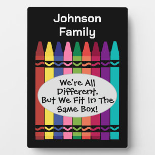 Plaque Photo Famille Nous sommes tous différents amusants mais 