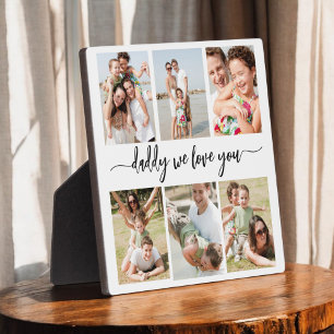 Plaque Photo Famille papa - Fête des pères photo Collage