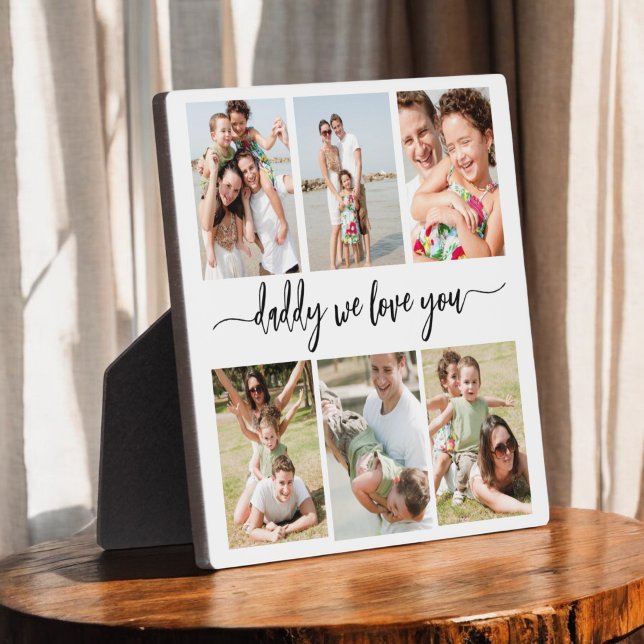 Plaque Photo Famille papa - Fête des pères photo Collage (Créateur téléchargé)