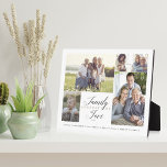 Plaque Photo Family Generations of Love Custom 5 Photo Collage<br><div class="desc">Capture and display your family's memories with our family generations of love custom photo collage plaque. The design features a five photo collage design with "Family Generations of Love" designed in an elegant typographic design. Personalize with your family member's names. A special family photo memory keepsake gift for anniversaries, birthday,...</div>