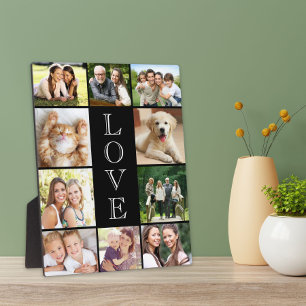 Plaque Photo Family Love 10 Photo Collage noir