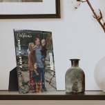 Plaque Photo Family Photo Modern Editorial Travel Keepsake<br><div class="desc">Have a special trip, family adventure, or memorable travel destination that you embarked on? Our memorable family photo travel keepsake poster is perfect for capturing your special trip and display it in your home to always remember. Modern and minimal design with bold typography makes for a memorable family trip photo...</div>