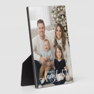 Plaque Photo Family Script Photo Heart Name Custom Display