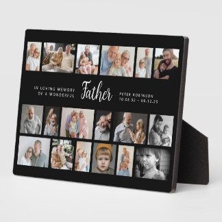 Plaque Photo Father Memorial 18 Photo Collage