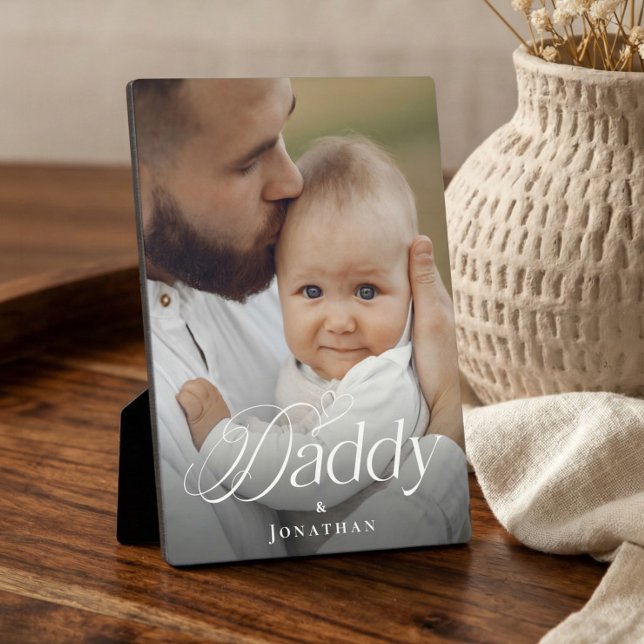 Plaque Photo Father’s Day Daddy & Baby Personalized Photo Gift (Father’s Day Daddy & Baby Personalized Photo Gift Plaque)