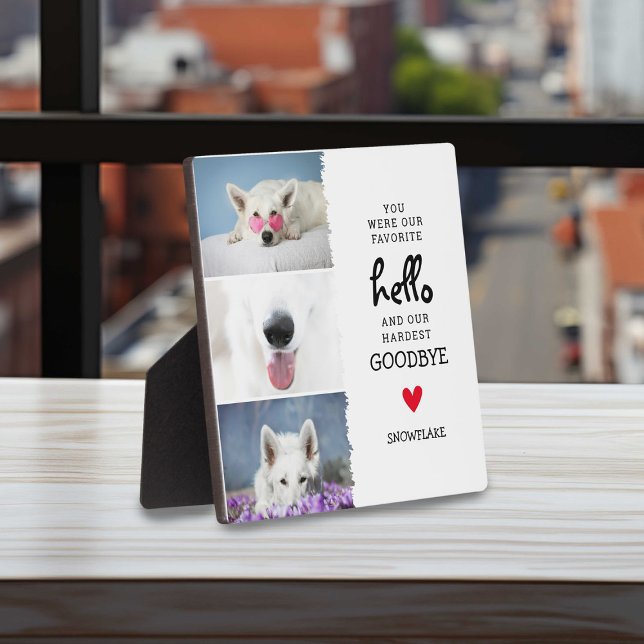 Plaque Photo Favori Bonjour, Au revoir le plus difficile Perte  (Créateur téléchargé)