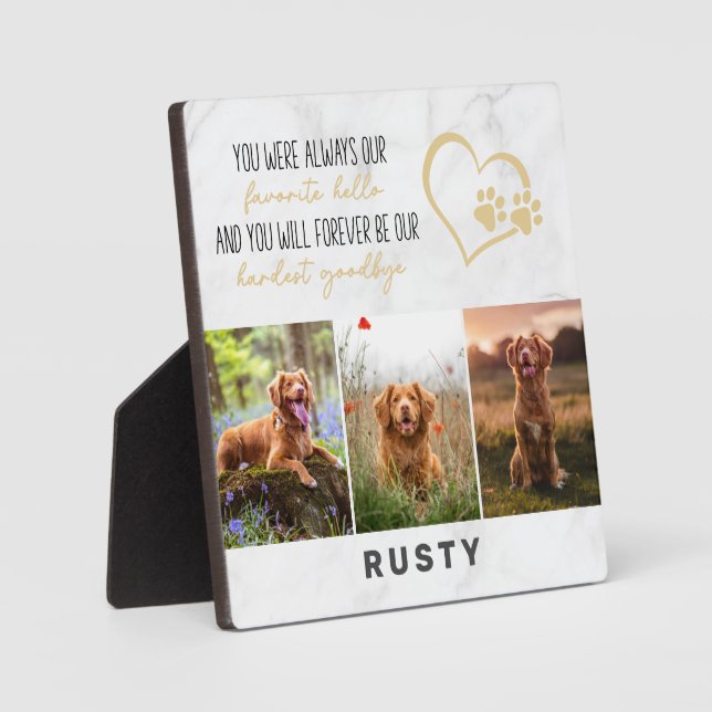 Plaque Photo Favori Bonjour Au revoir le plus dur Mémorial d'an (Recto)