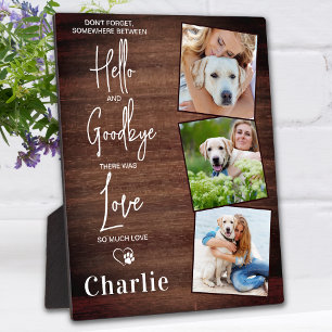 Plaque Photo Favori Rustique Bonjour Mémorial de Chien de Compa