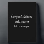 Plaque Photo Félicitations ajouter un message de nom simple dip<br><div class="desc">Conception</div>