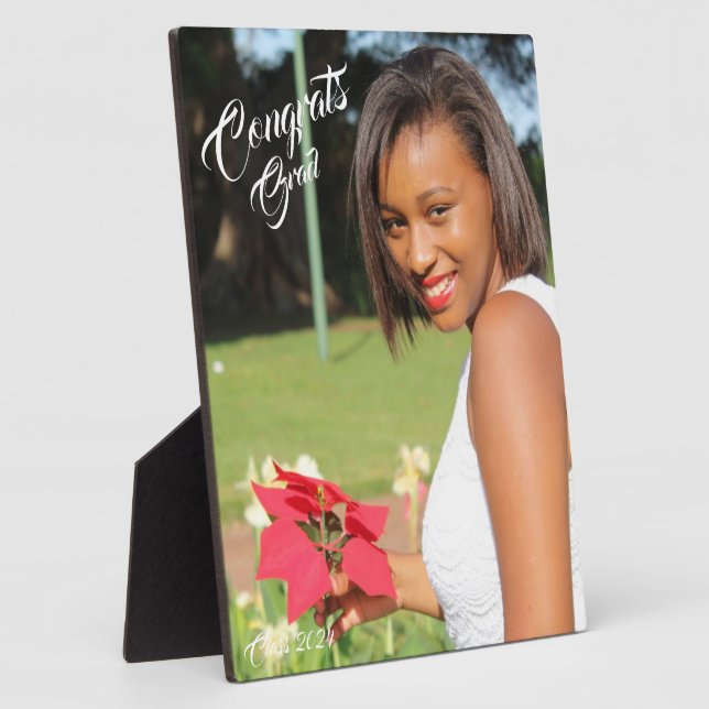 Plaque Photo Félicitations Grad Photo Grad Grad (Côté)