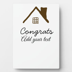 Plaque Photo Félicitations nouveau propriétaire immobilier inau