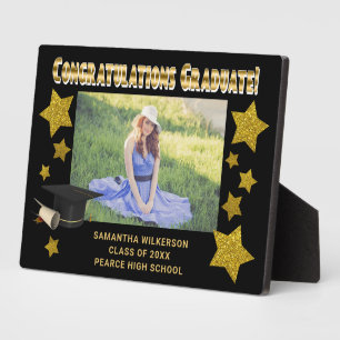 Plaque Photo Félicitations pour le diplômé avec des étoiles sci