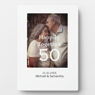 Plaque Photo félicitations pour les 50 ans d'anniversaire nom p