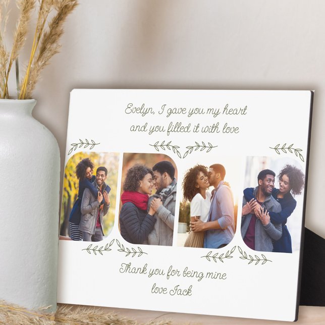 Plaque Photo Femme 4 Photo verticale Mots d'amour Feuille délic (Créateur téléchargé)