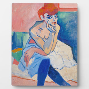 Plaque Photo Femme en chemise Andre Derain