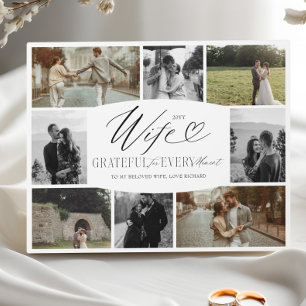 Plaque Photo Femme reconnaissante pour chaque moment Collage de