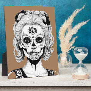 PLAQUE PHOTO FEMME SKULLHEAD