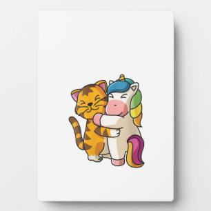 Plaque Photo Femmes Tigre et Licorne Animaux de Zoo Mignons qui