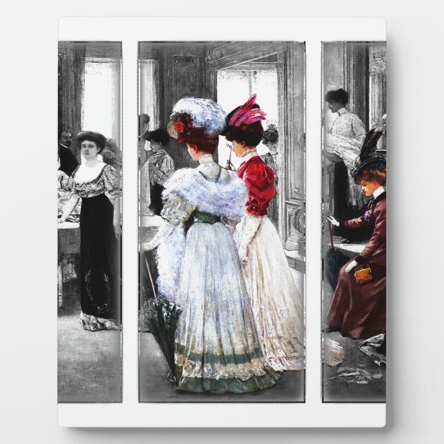 Plaque Photo femmes victoriennes vintages (Devant)