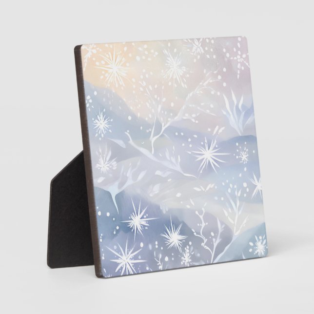 Plaque Photo Fenêtre figée | Belle scène hivernale de neige (Recto)