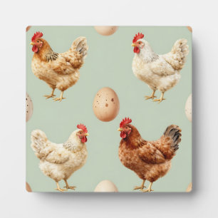 Plaque Photo Ferme de poules réalistes motif d'œufs frais de la