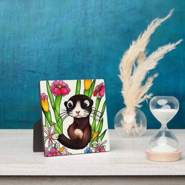 Plaque Photo Ferret de caricature mignon (Insitu)