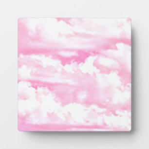Plaque Photo Festive Pastel nuages heureux rose