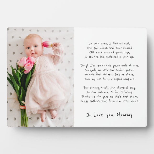 Plaque Photo Fête des mères (Devant)