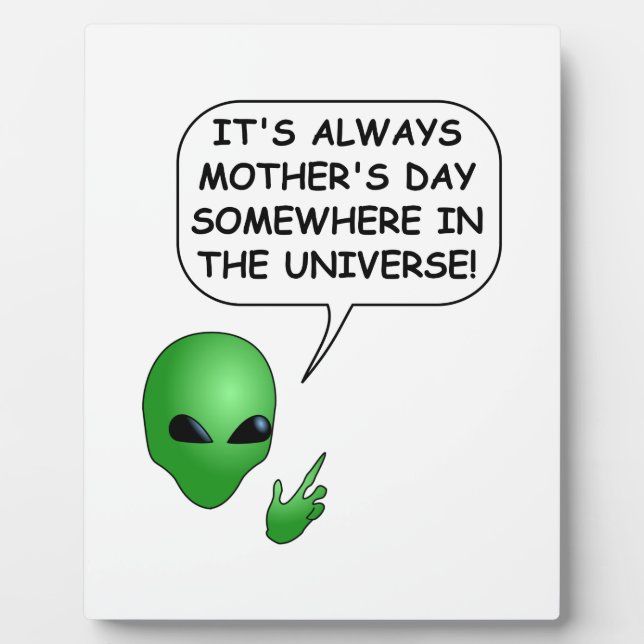 Plaque Photo Fête des mères Aliens (Devant)
