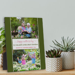 Plaque Photo Fête des mères Grand grand-mère 2 Photo personnali