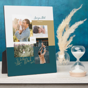 Plaque Photo Fête des pères cadeau Meilleur papa Jamais Photo C