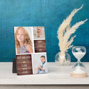 Plaque Photo Fête des pères de collage photo moderne