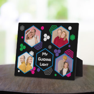 Plaque Photo Fête des pères de collection photo Hexagon Abstrai