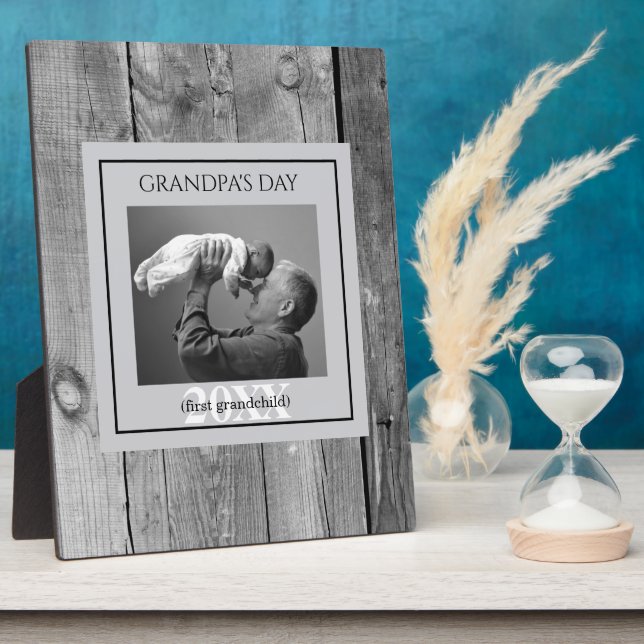 Plaque Photo Fête des pères Grand-père's Day First Photo Frame (Côté)