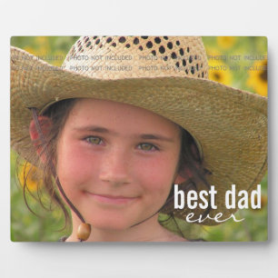 Plaque Photo Fête des pères Meilleur papa Jamais Photo personna