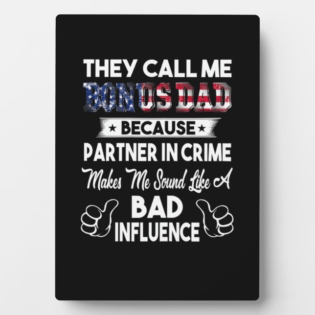 Plaque Photo Fête des pères | On M'Appelle Bonus Papa (Devant)