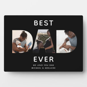 Plaque Photo Fête des pères personnalisée Collage photo meilleu