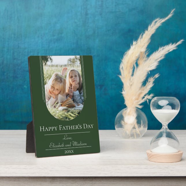 Plaque Photo Fête des pères photo de cadre d'arc moderne | Emer (Côté)