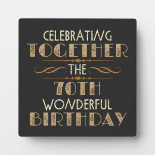Plaque Photo fête le 70e anniversaire
