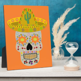 Plaque Photo Fête mexicaine du crâne mort