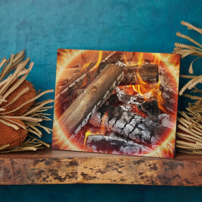 Plaque Photo Feu avec halo (Côté)