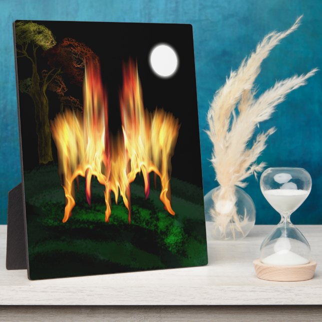 Plaque Photo Feu d'incendie (Côté)