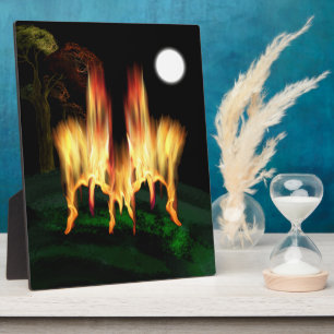 Plaque Photo Feu d'incendie