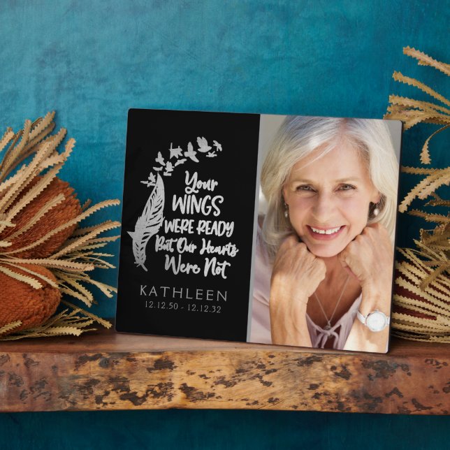 Plaque Photo Feuille d'argent Vos ailes étaient prêtes Photo (Côté)