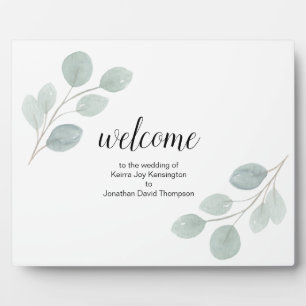 Plaque Photo Feuille de signature de Mariage de bienvenue sur p