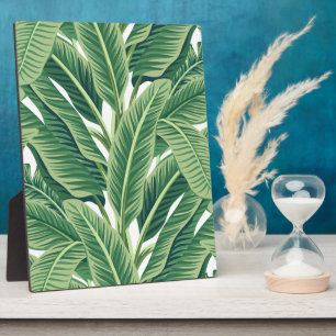 Plaque Photo Feuilles de bananes tropicales vertes