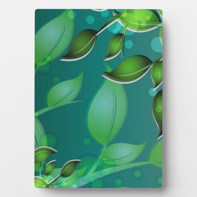 Plaque Photo Feuilles de jardin frais (Devant)