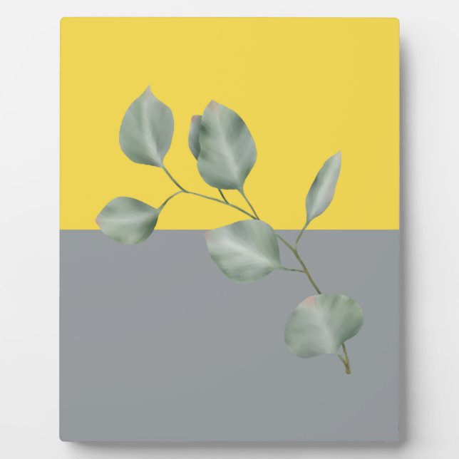 Plaque Photo Feuilles d'eucalyptus d'art moderne (Devant)