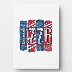 Plaque Photo Feux d'artifice patriotiques vintage vector design