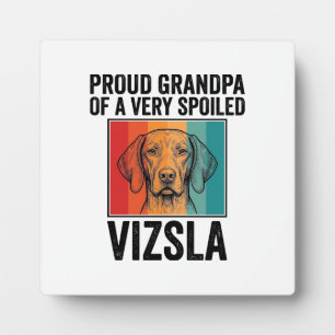 Plaque Photo Fier grand-père Vizsla conception vintage amateur